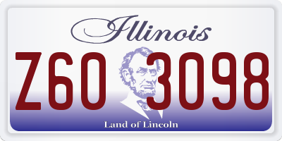 IL license plate Z603098