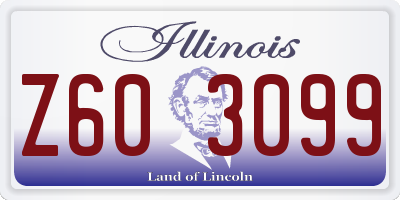 IL license plate Z603099