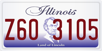 IL license plate Z603105