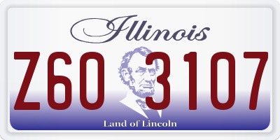 IL license plate Z603107