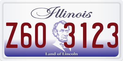 IL license plate Z603123