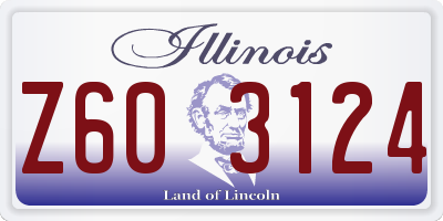 IL license plate Z603124