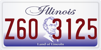 IL license plate Z603125