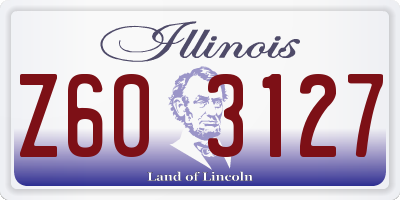 IL license plate Z603127