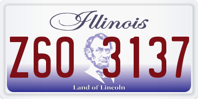 IL license plate Z603137