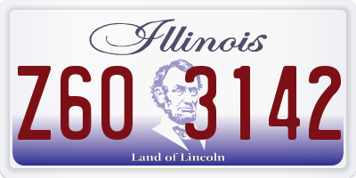 IL license plate Z603142