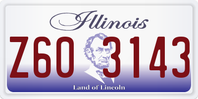 IL license plate Z603143