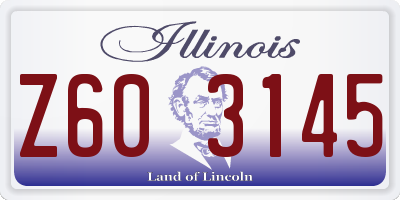 IL license plate Z603145