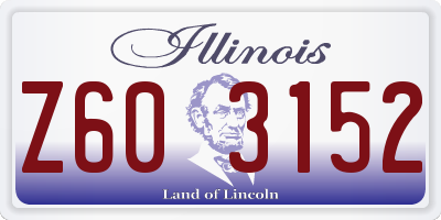 IL license plate Z603152