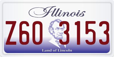 IL license plate Z603153