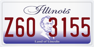 IL license plate Z603155