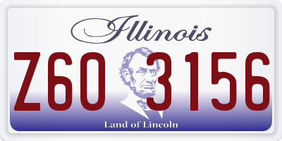IL license plate Z603156