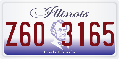 IL license plate Z603165