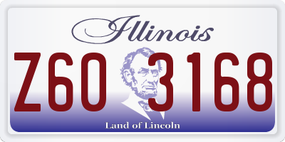 IL license plate Z603168