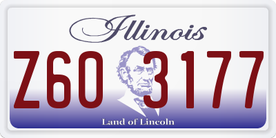 IL license plate Z603177