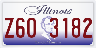 IL license plate Z603182