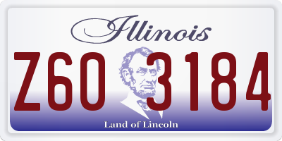 IL license plate Z603184