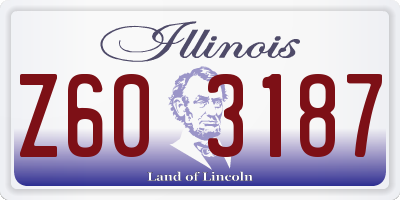 IL license plate Z603187