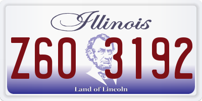 IL license plate Z603192