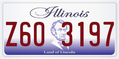 IL license plate Z603197