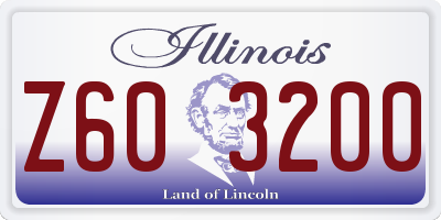 IL license plate Z603200