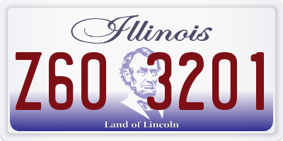 IL license plate Z603201