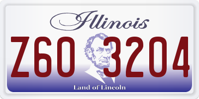 IL license plate Z603204