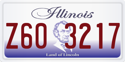 IL license plate Z603217