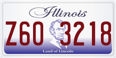IL license plate Z603218