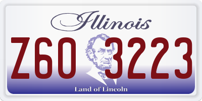 IL license plate Z603223