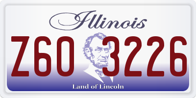 IL license plate Z603226
