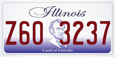 IL license plate Z603237