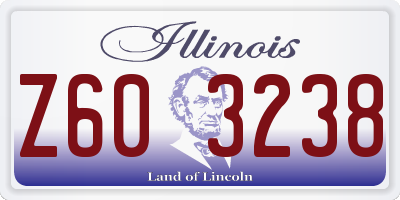 IL license plate Z603238