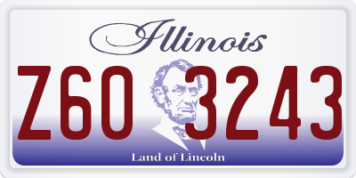 IL license plate Z603243