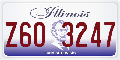 IL license plate Z603247
