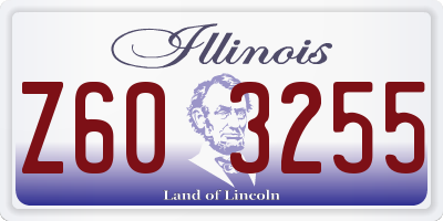 IL license plate Z603255