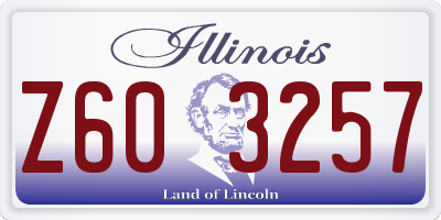 IL license plate Z603257