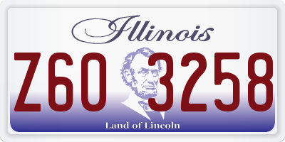 IL license plate Z603258