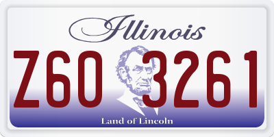 IL license plate Z603261