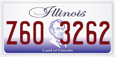 IL license plate Z603262