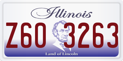 IL license plate Z603263