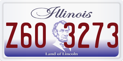 IL license plate Z603273
