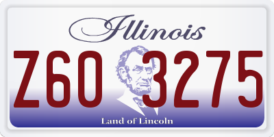 IL license plate Z603275