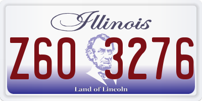IL license plate Z603276