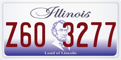 IL license plate Z603277