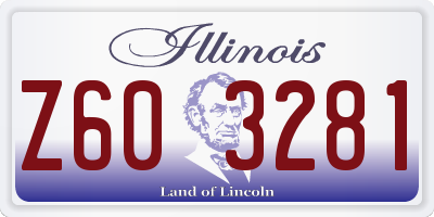 IL license plate Z603281