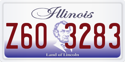 IL license plate Z603283