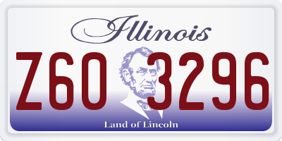 IL license plate Z603296