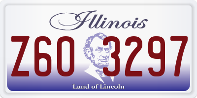 IL license plate Z603297