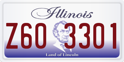 IL license plate Z603301
